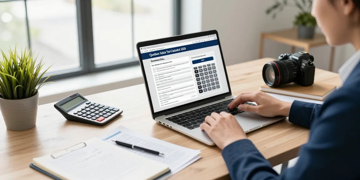 Calculate taxes quickly using the quebec sales tax calculator 2026 in a professional workspace.