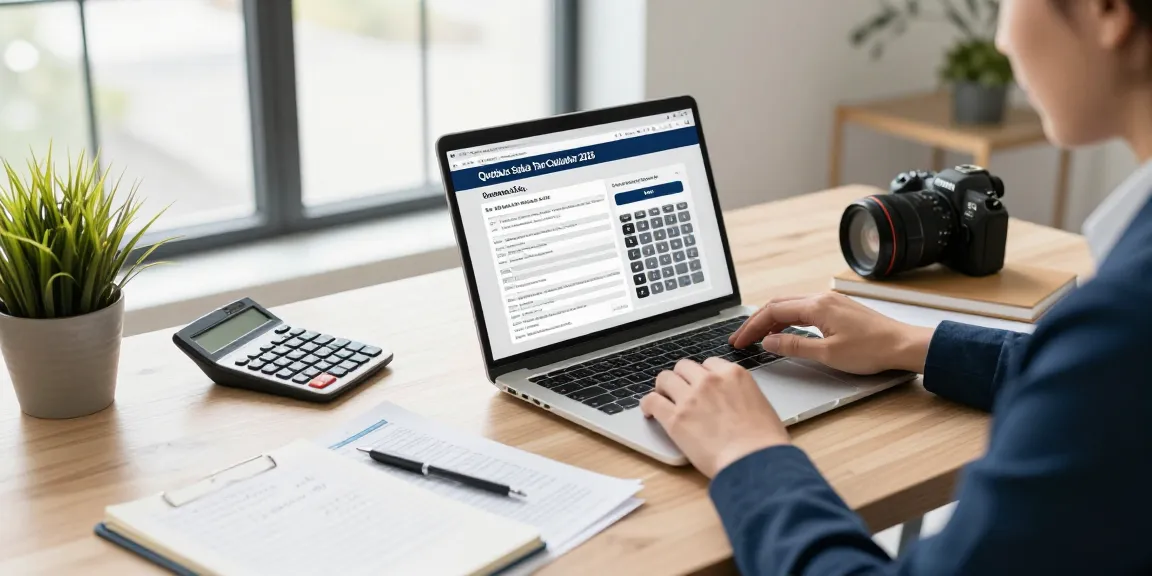 Calculate taxes quickly using the quebec sales tax calculator 2026 in a professional workspace.