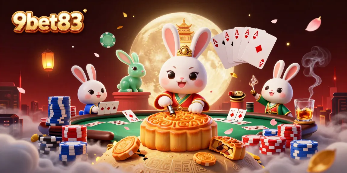 Experience exciting casino action with 9bet83 as iconic characters enrich a glamorous moonlit poker scene.