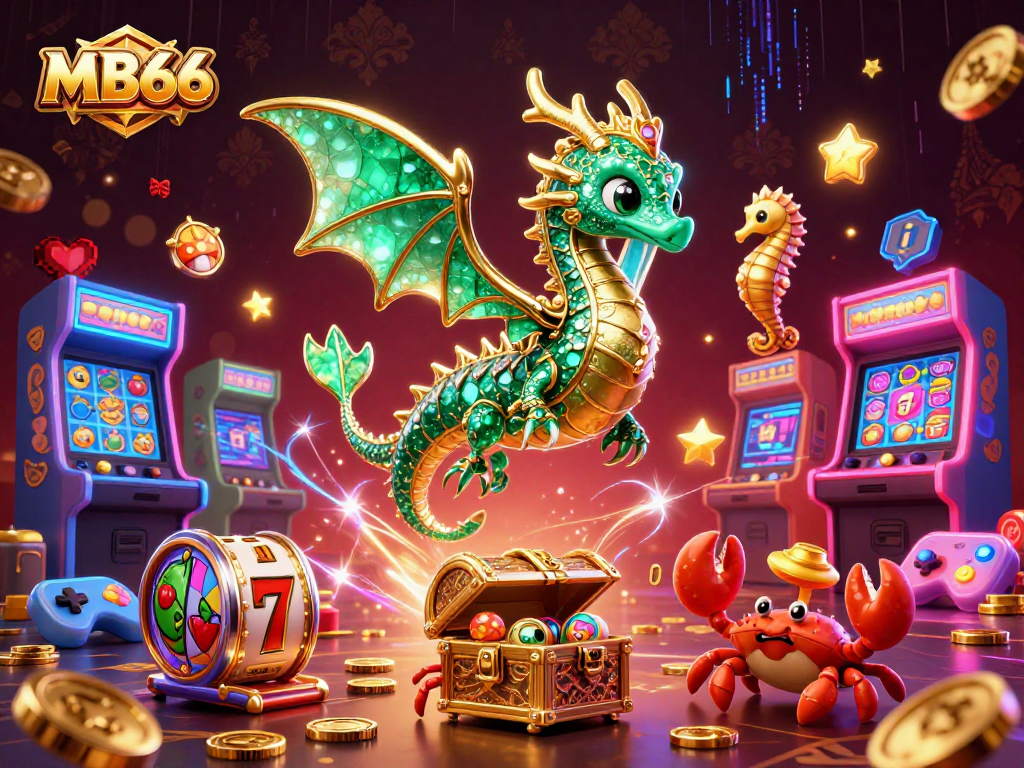 Engage in thrilling gaming adventures at MB66 with vibrant characters and dynamic casino elements.