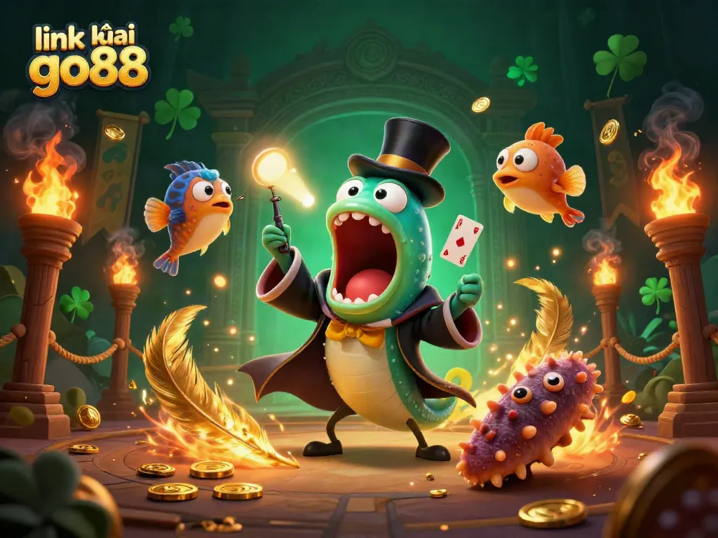 Experience the thrill of link vào go88 with vibrant 3D characters engaging in a magical casino atmosphere.
