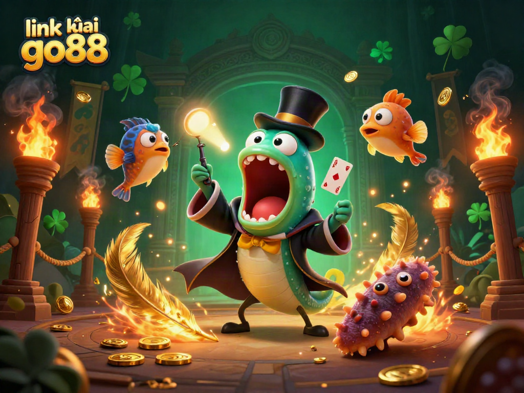 Experience the thrill of link vào go88 with vibrant 3D characters engaging in a magical casino atmosphere.