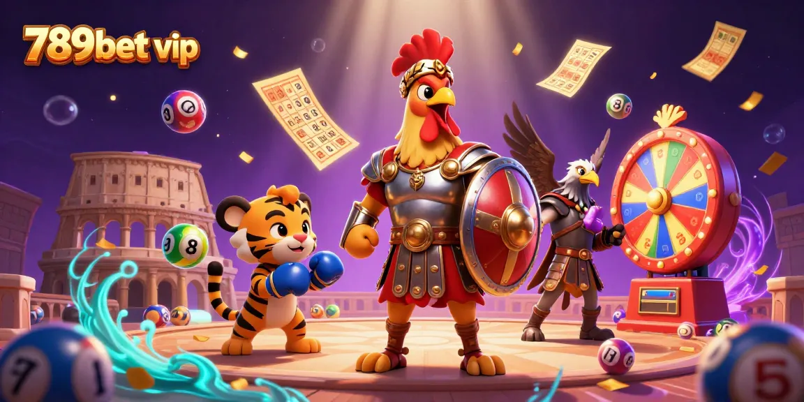Experience exciting gameplay with 789bet vip while winning big prizes in a dynamic and colorful casino scene.