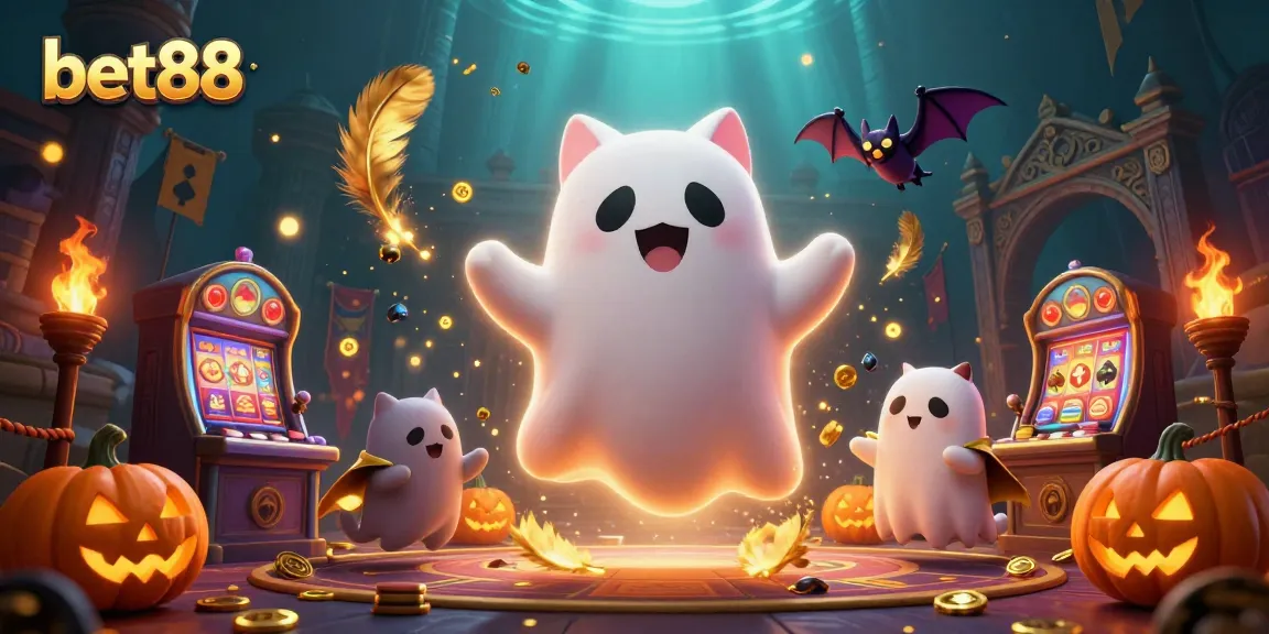 Experience the thrill of bet88 with ghostly characters and vibrant casino action.
