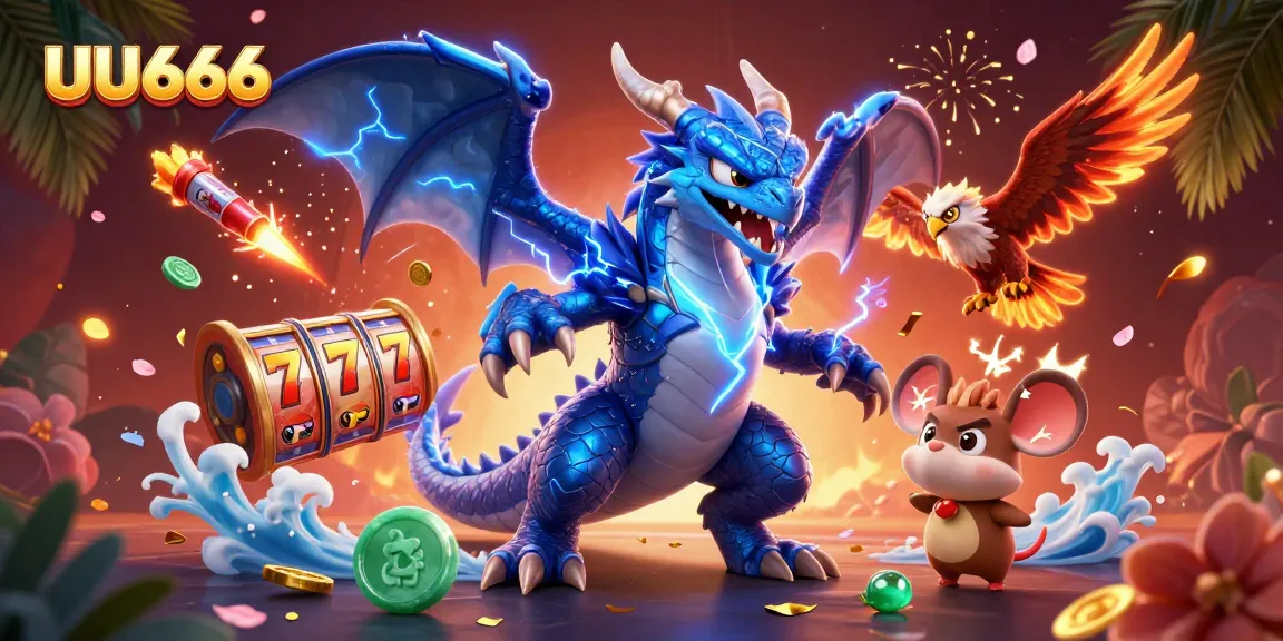Experience the thrill of gaming at UU666 with an electrifying casino atmosphere featuring stunning visual elements.