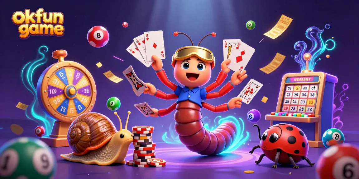 Engage with the vibrant okfun game featuring cartoon characters in a dynamic casino scene.